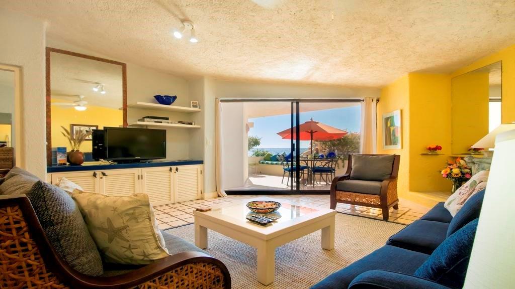 Living Room in Terrasol Beachfront Resort Condo