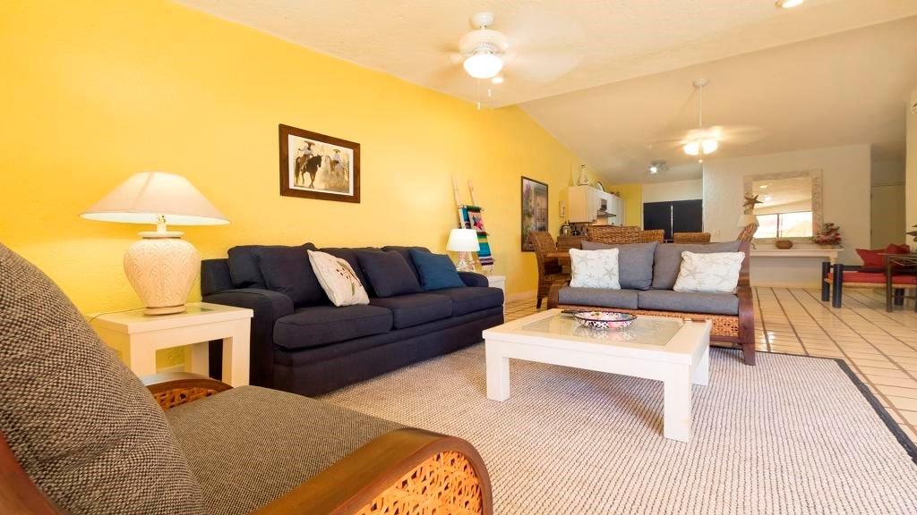 Living Room of Terrasol Beachfront Resort Condo Rental