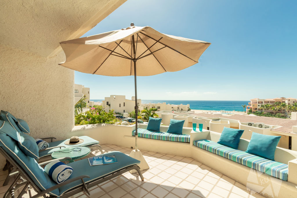 deck of terrasol beach resort hotel for rent in cabo san lucas