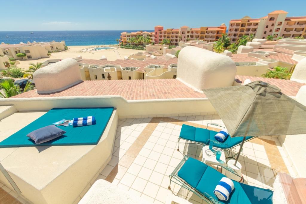 roof deck of terrasol beachfront resort in cabo san lucas mexico