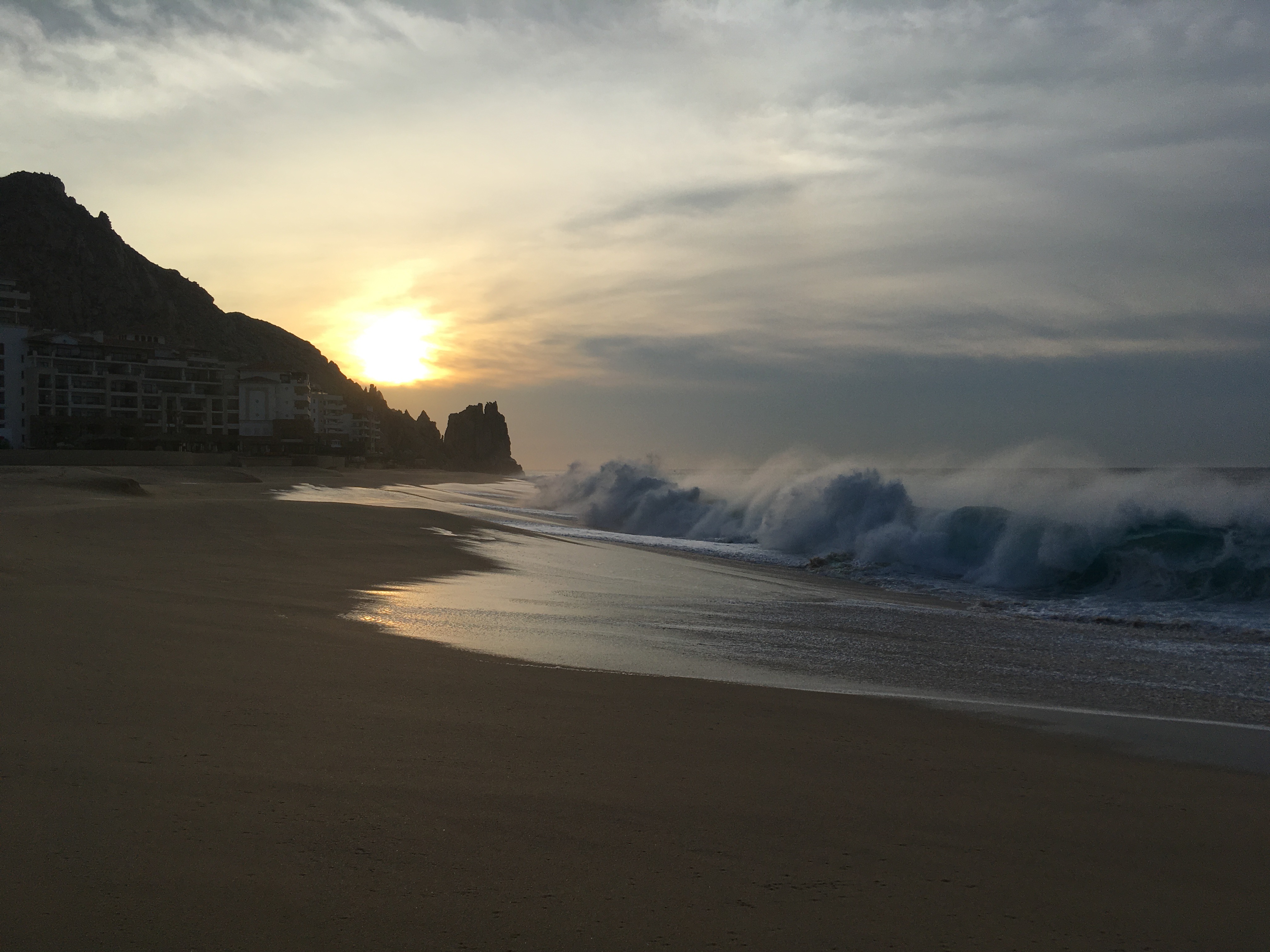 ocean and sunset view from terrasol beach resort condos in cabo san lucas