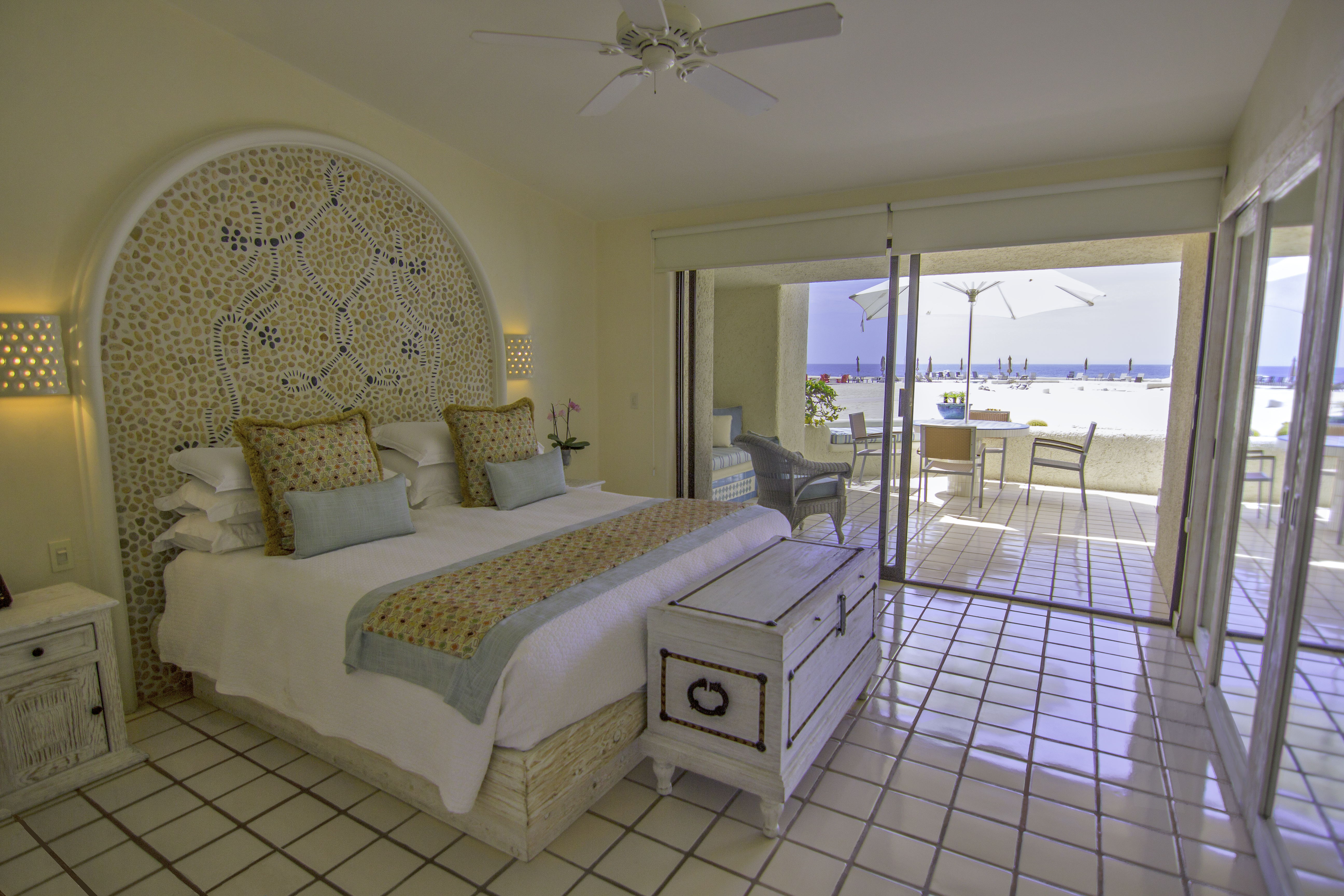 bedroom of terrasol beachfront resort condo for rent in cabo san lucas