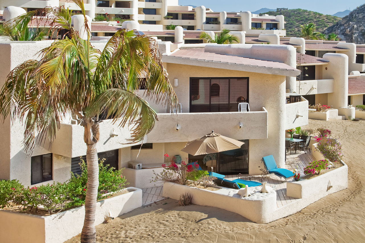 exterior of terrasol beachfront resort villas for rent in cabo san lucas mexico