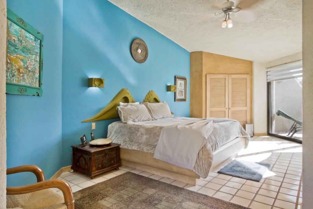 master bedroom of terrasol beach resort condo for rent in cabo san lucas