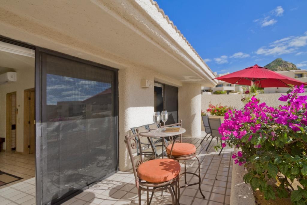 deck of terrasol beach resort rental for sale in cabo mexico